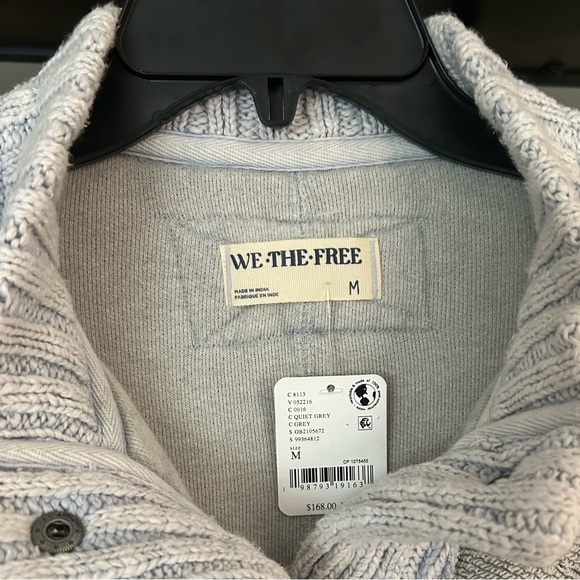 Free People We The Free Cute In This Cardi Medium in Quiet Grey New - Picture 9 of 9